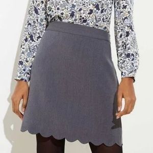 Loft scalloped pencil skirt